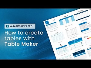 How to Create Tables on Xara Designer Pro+ Table Maker