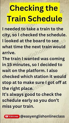🚆 Checking the Train Schedule | Easy English Listening & Shadowing #FallintoShorts