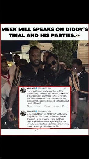 Meek Mill Breaks Silence on Diddy’s Wild Parties & Trial Drama! #diddy #meekmill #shorts #viralvideo