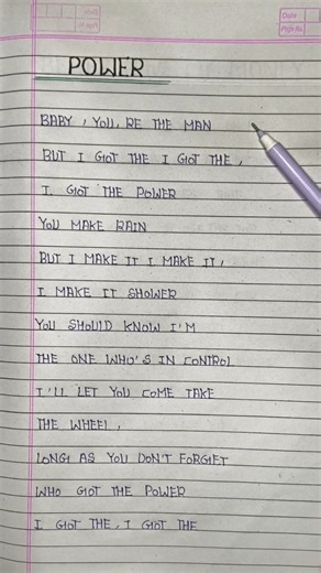 Little Mix - Power Song Lyrics in Satisfying Handwriting ⚡✍️ #shorts #lyrics #viral#power
