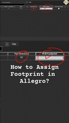 How to assign footprints in OrCAD/Allegro? | PCB Design Course #pcb #pcbdesign #allegro #shorts