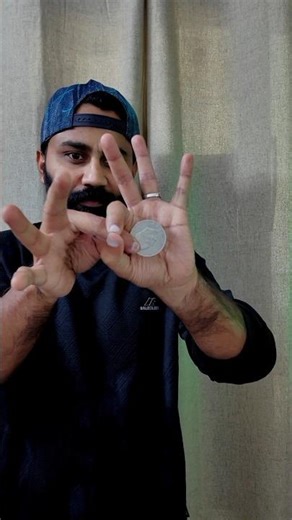 Coin appear from empty hand #magic #tricks