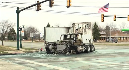 9 injured, including 4 police officers, after fiery crash in Canton Township