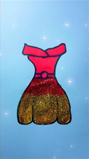 Gradient Dress DIY! 👗✨,#dress ,#art ,#glitterart ,#glitter ,#red