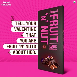 189K views · 80 reactions | This Chocolate Day, go nuts in love and treat your partner to the crunchy goodness of Amul Fruit ’n’ Nut. | Amul | Facebook