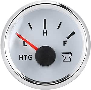 Fuel Gauges Marine Fuel Level Gauge,52mm/2" IP67 Waterproof 0-190 ohms 9-32V Universal Marine Boat RV Sewage Water Holding Tank Level Gauge HTG Meter (1#)