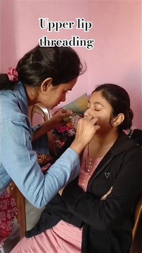 upper lip threading 💕 #love #bridelmakup#viralvideo #makeup #beautician #shortvideo #eyemakeup#viral