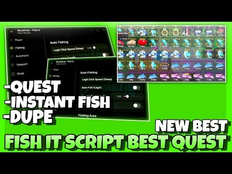 Fish It Script *NO KEY* , Instant Farm, Dupe Stone, Best Quest, Auto Buy 🏆🎉