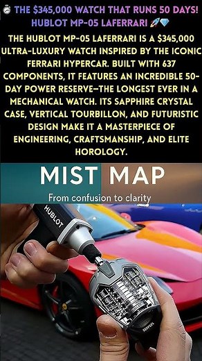 💎 Hublot MP-05 LaFerrari: The $345,000 Watch With a 50-Day Power Reserve ⏱️🚀