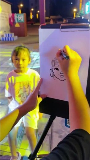 Cute Little Girl Caricature Drawing | Live Cartoon Portrait in Minutes ✍️ #CuteGirl #LittleGirl