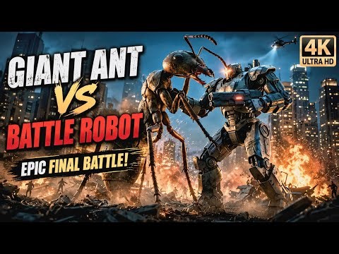 GIANT ANT vs BATTLE ROBOT | Epic Final Battle in a Destroyed Future City