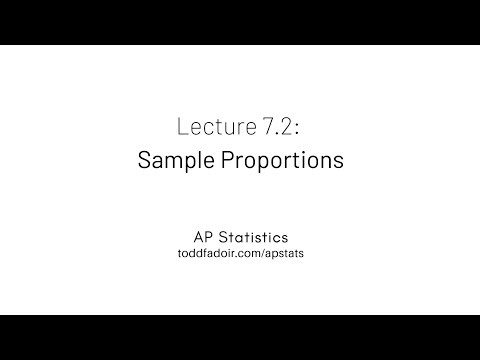 AP Statistics Lecture 7.2: Sample Proportions