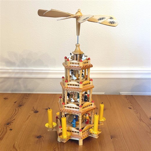 Vintage German Nativity Christmas Pyramid Erzgebirge Weihnachtspyramiden - Etsy