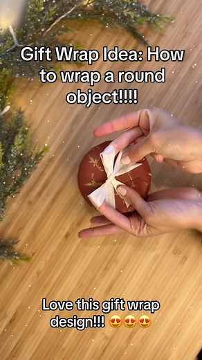 Creative Gift Wrap Idea for Round Objects