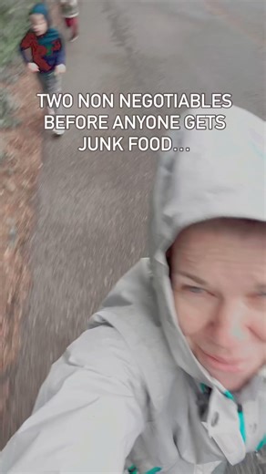Don’t confuse this with we use junk food or candy as a REWARD ONLY IF these two things are done. But we implement these two things in saying that we need to make sure we do the things to take care of ourselves, bc of how prevalent the things that aren’t good for us are in the every day These two things: 1. Drink your gut drink, so they’re taking care of their immune systems and all systems that aid them in growth. GO GOOGLE, “the importance of gut health for growing children”. 2. Body movement. 