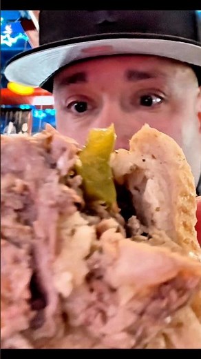 BIG BITE! PORTILLO’S ITALIAN BEEF SANDWICH