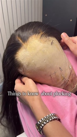 Hair Growth Products 🌱 on Instagram: "Plucking 101 - 1. Plucking wet goes fast not beginner friendly. Dry is best 2. Hot comb in between plucking to make sure it looks good 3. Part your wig before plucking Guys what?! Longer Lengths wigs come pre-plucked! No need to pluck our wigs! We use all these tips and pluck for you it • Shop our ready to wear wigs collection today! Via link in bio • #pluckingtutorial #pluckingwigs #lagoshairline #wiglife"
