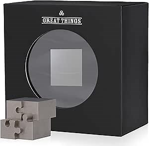 3D Metal Fidget Cube, Executive Desk, Adults, Great for Releasing Anxiety, Relaxing, Crafted with Precision Wire EDM Stainless Steel (Small)