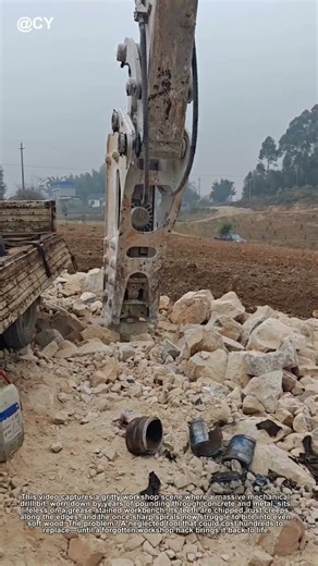 "Reviving the Giant: Rusty Drill Bit Rescue with Ancient Trick 🌾↓"