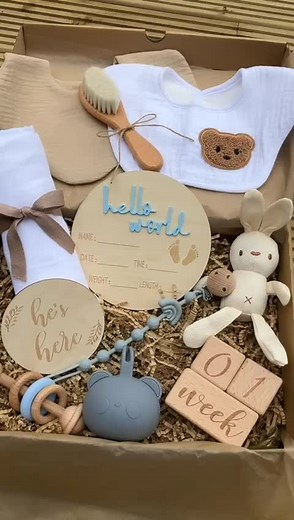 A morning of packing orders ✨ I don't think I'll ever get tired of making these beautiful baby boxes and seeing what the customer requested come to life. Our Deluxe box for a soon to be boy mama 🩵 Deluxe box is €55 ✨ This customer added 2 bibs to the box for an additional €10. Not only are all the items practical but they're beautiful keepsakes for years to come 💫 #hellobabybox #helloworld #newbaby #newbabyboy #mamatobegift #Classicbabybox #babygifts #babygift #Cutebabygift #babyboygift #scall