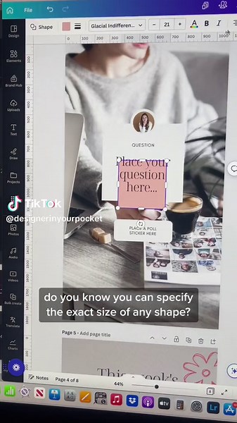 NEW CANVA UPDATE - you can now specify the exact size if any shape in pixels in your Canva designs #designwithcanva #withcanvayoucan #canvatipsandhacks #canvatipsforyou #canvatutorials #canvahacks #canvatips #canvaupdates #canvaforsmallbusinesses #designerinyourpocket #canvadesign