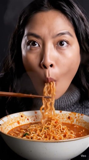 Spicy Noodles ASMR 🍜🔥 Slurping Sounds #shorts