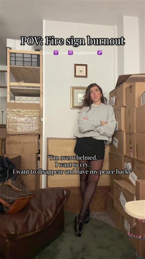 Here’s a strong caption/description to go with it 🔥 Fire sign burnout is dramatic but temporary. Yes, we’ll say we’re overwhelmed. Yes, we’ll want to cry and disappear for five minutes. Yes, we’ll question everything. And then something switches. Because deep down, we know who we are. We don’t stay down. We recalibrate. Fire signs don’t break … we pause, feel it, then get back to conquering. 🔥 #firesigns #astro #relatablememes #zodiacsigns #zodiac