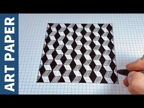 Como dibujar en 3D paso a paso | How to draw Trick art 3D