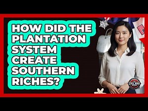 How Did The Plantation System Create Southern Riches?