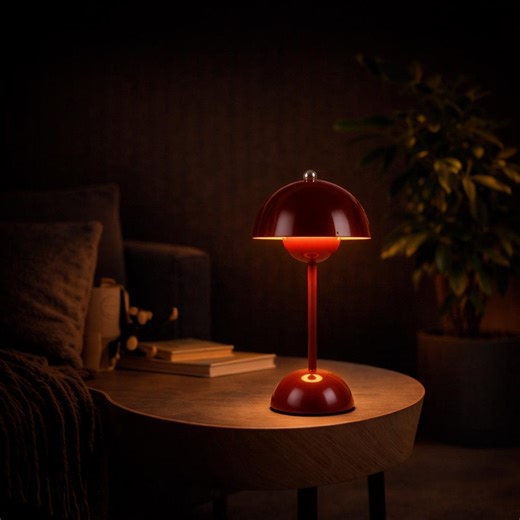 Mushroom LED Table Lamp – Rechargeable Touch Night Light for Modern Home Decor - Etsy