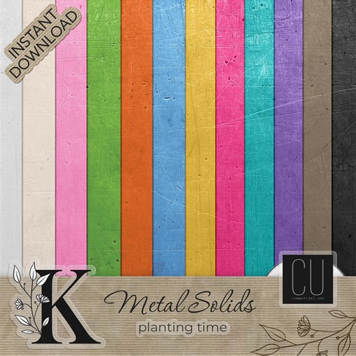 Metal Texture Background Papers, Spring Bright Junk Journal, Scrapbooking (digital Download) - Etsy