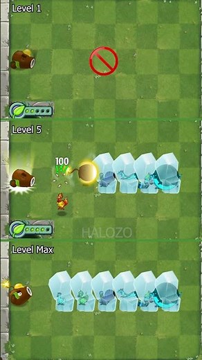 PvZ 2 Plant Food Ability - Coconut Cannon Plant Vs Animal Ice Zombie Team #shorts #pvz2