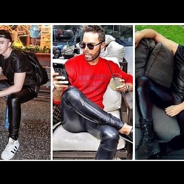 Very trendy and stylish latex leather skinny leggings for men & boys#2022