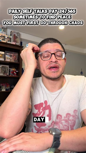 Daily self talks day 24/365 Sometimes to find peace You must first go through chaos #mentalhealth #lifeadvice #selftalk #healing