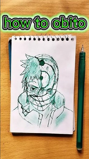 How to Draw Obito’s Mask Tutorial 🎭🔥 | Naruto Drawing #shorts