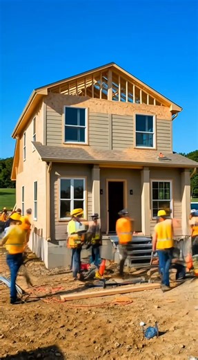 Insane 2-Story House Build Time-lapse! 🏗️ ​#SatisfyingVideo , #FastBuild #OddlySatisfying