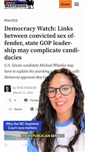 The Republican candidate for NC Supreme Court gets fundraising from a known you know what ok