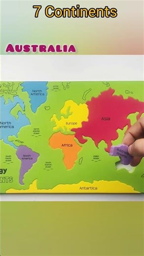 Seven Continents of the World puzzle | Mapology Puzzle #youtubeshorts #shorts