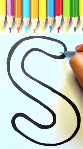 How to Draw the Letter S | Alphabet Art #alphabet #alphabetart #littlearthands