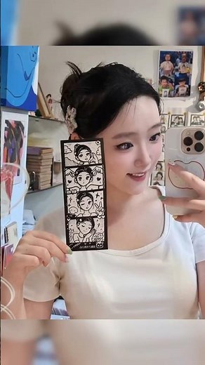 Cute Anime Photo Booth Transformation ✨ | Adorable Cartoon Portrait Strip Art Creation | #artlovers
