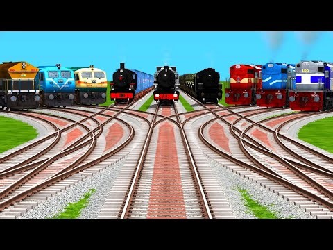 9 Fastest Trains of Indian Railways Crossing On Cuverd Railroad Tracks | train simulator classic