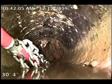 Plumb Smart using Ridgid SeeSnake and Flex Shaft to clean a sewer line in Acworth GA.