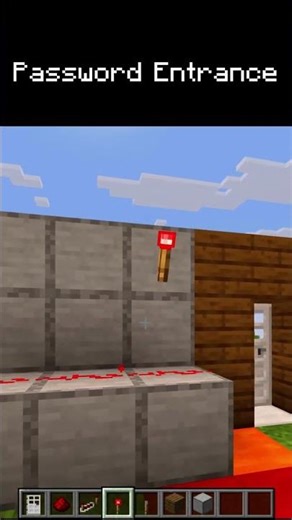 Minecraft Password Entrance #shorts #minecraft #gaming