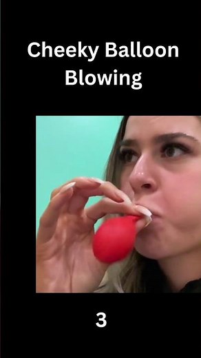 Puffy Cheeks Challenge Balloon Game! #shorts