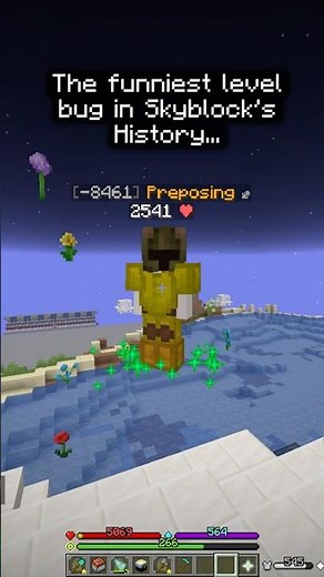 A Negative Level in Skyblock!? #hypixelskyblock #minecraft