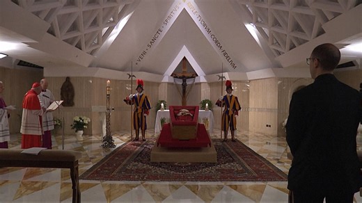 Body of Pope Francis displayed at the Vatican