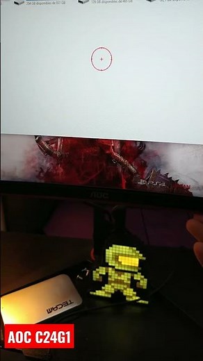 How to remove the crosshair on the AOC C24G1 monitor #Shorts