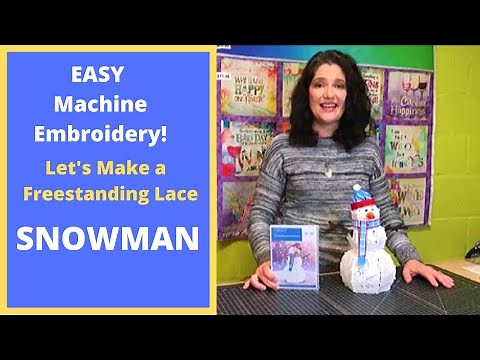 Easy OESD Freestanding Lace Snowman using the Janome 550E