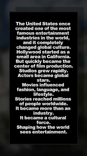 Hollywood Changed Global Culture #facts #usa #history #hollywood