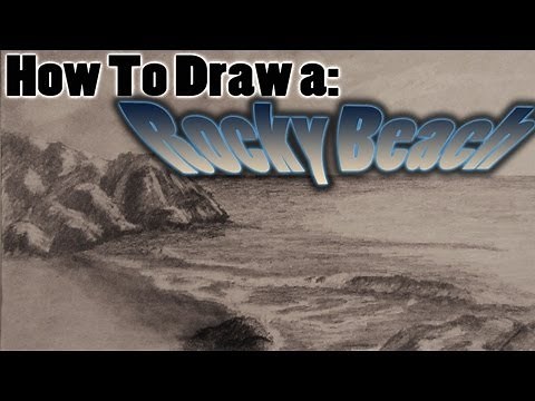 How to Draw A Realistic Rocky Beach Scene
